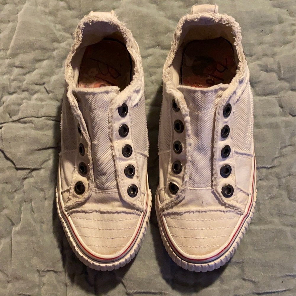Blowfish White Canvas Sneakers